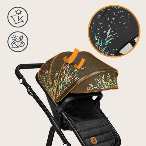 lionelo Amber 2 w 1 Dreamin — Wózek wielofunkcyjny